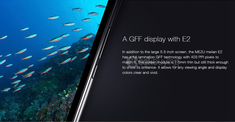 MEIZU Meilan E2 5.5 Inch 4G LTE Smartphone FHD Screen 3GB 32GB Helio P20 13.0MP Cam Flyme 6.0 OS 18W mCharge Metal Body Flashlight Antenna - Black