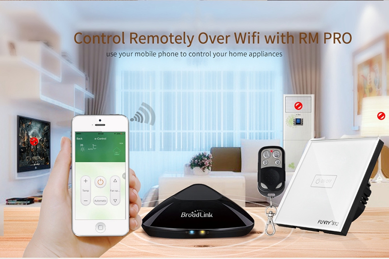 FUNRY 1R Touch Switch Wireless Panel Remote Control Light Controller -White