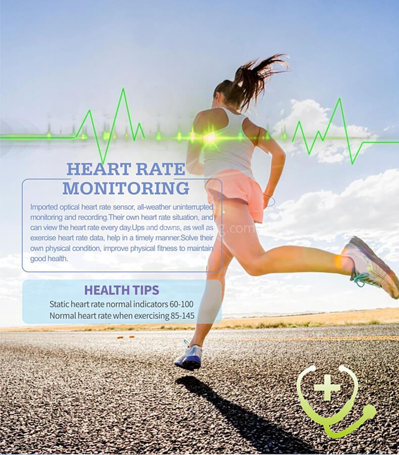 Makibes M88 Smart Band Bluetooth IP67 Water Resistant Heart Rate Blood Pressure Monitor Health Tracker Compatible with iOS Android - Orange