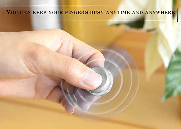 Fidget Hand Spinner Bi-spinner Metal 6 Steel Ball Funny Stress Relievers - Gold