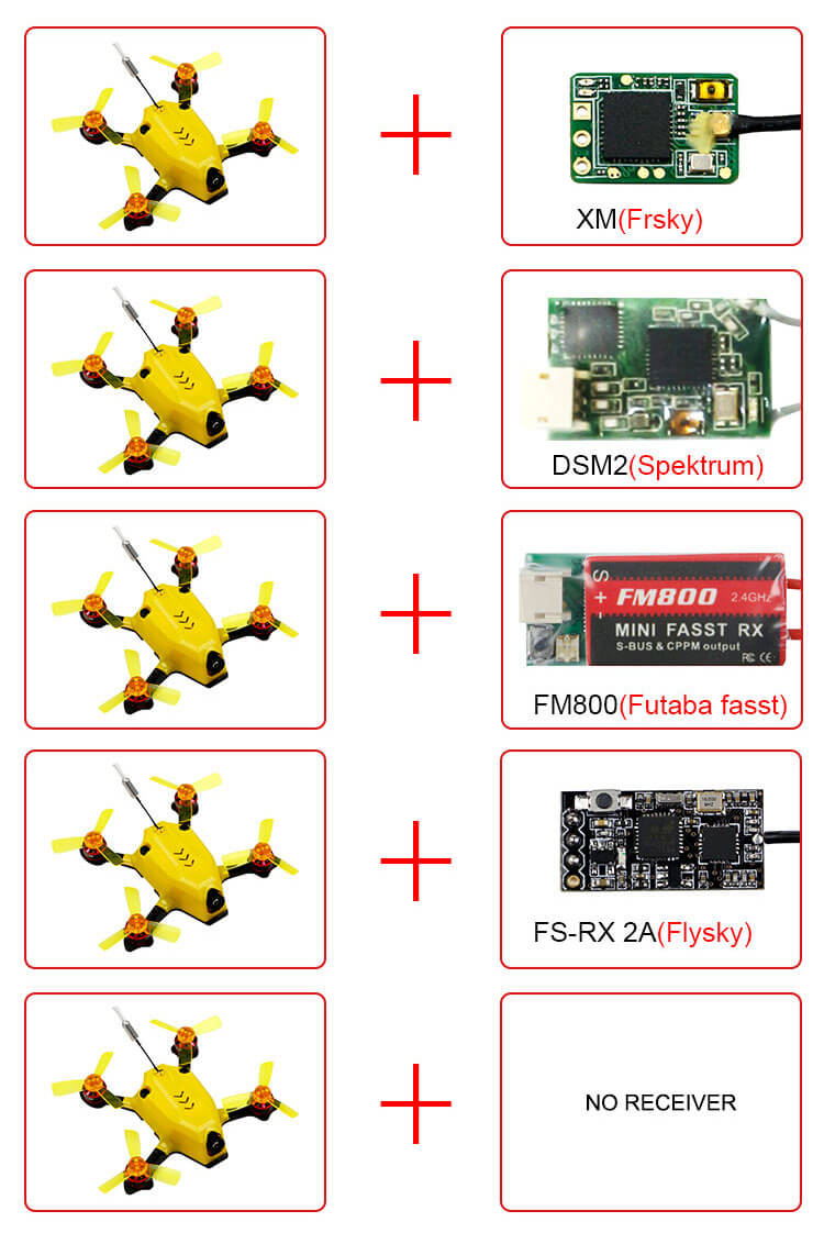 Kingkong 110GT 117mm F3 4in1 10A Blheli_S 25mW 16CH 800TVL FPV Racing Drone BNF - Frsky Receiver