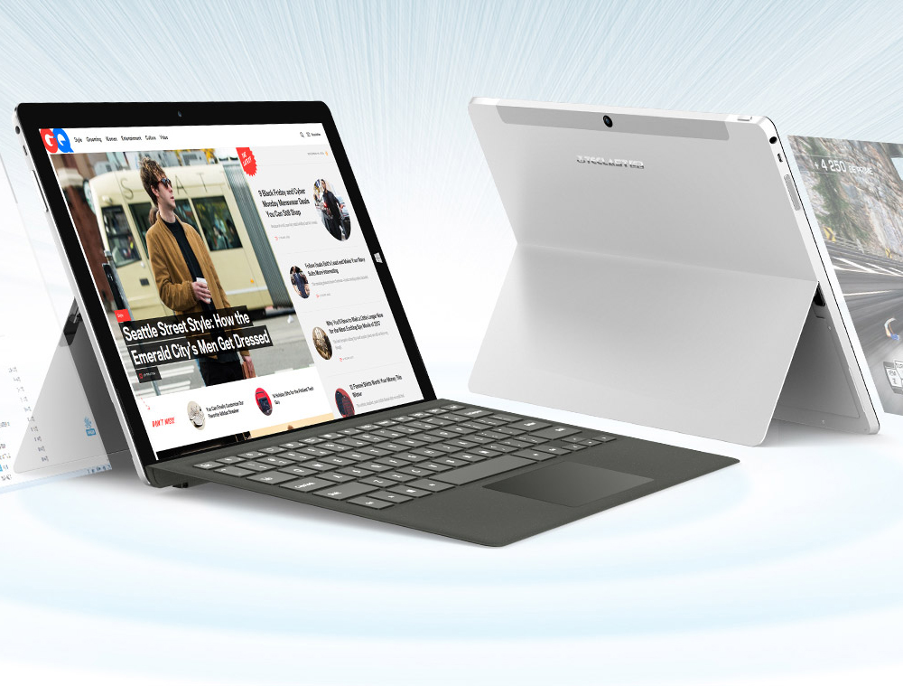 Teclast X5 Pro 2in1 Tablet 12.2 Inch 7th Gen Intel Core M3 Processor Dual Core 2.6GHz 8GB RAM 256GB SSD Type-C Windows 10 1920*1200 -Silver