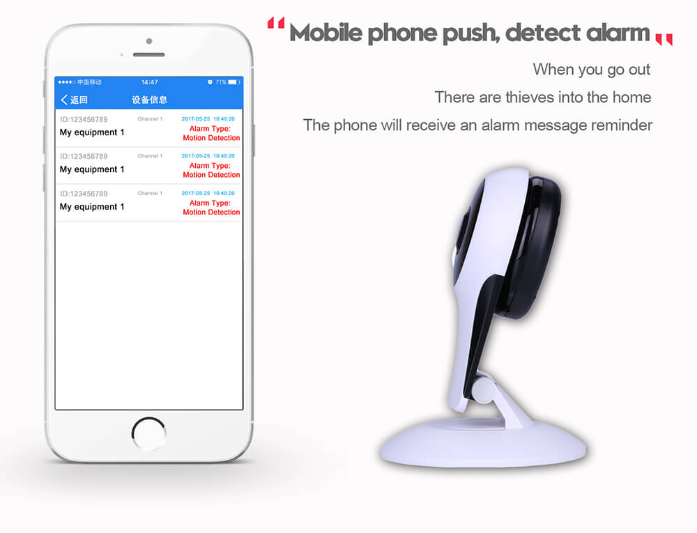 SN-IPC-3002FSW10 Smart 720P WiFi IP Camera Panoramic 1/4 inch CMOS Sensor With IR-cut Filter Onvif Night Vision