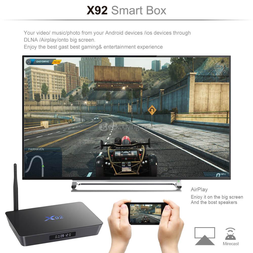X92 Amlogic S912 KODI 17.1 4K 60FPS TV BOX Android 3G/32G 802.11ac WIFI Bluetooth Gigabit LAN