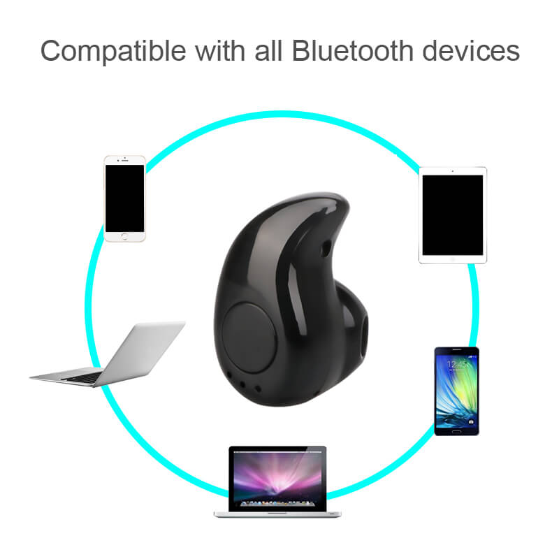 S530 Wireless Bluetooth In-ear Stereo Earphone Headset with Microphone - White