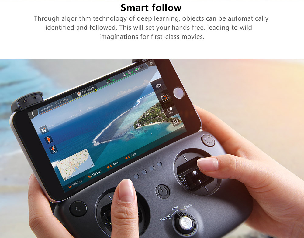 Walkera Vitus WIFI FPV Foldable UHD 4K Camera Three-dimensional Obstacle Avoidance RC Aircraft RTF