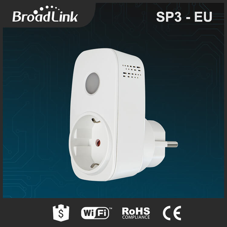 Broadlink SP3S Smart Plug WiFi Connection SPcc Contros  APP Remote Control Muti-timer With Power Detection - EU Plug