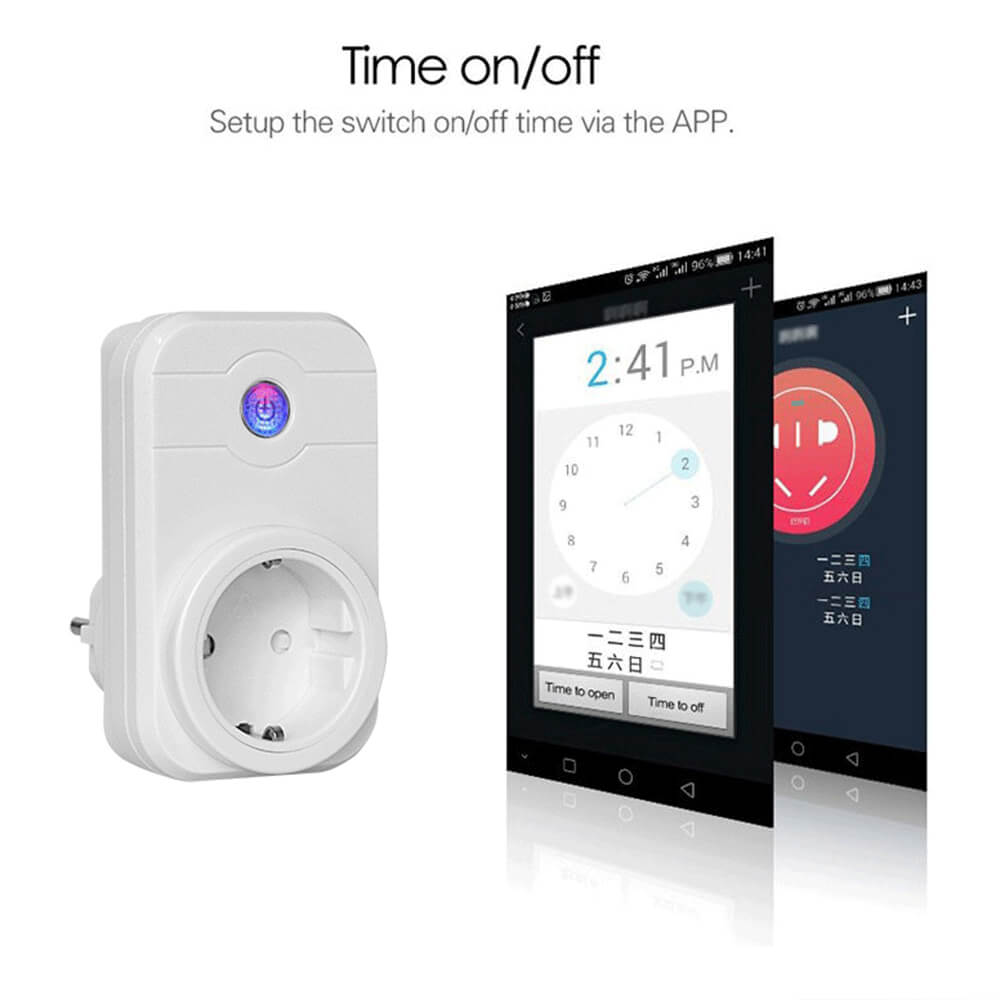 Wifi Smart Plug Works with Amazon Alexa Control Devices Wireless Switch with APP- EU Plug