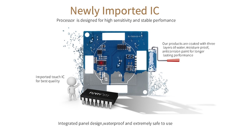 FUNRY 1R Touch Switch Wireless Panel Remote Control Light Controller -White