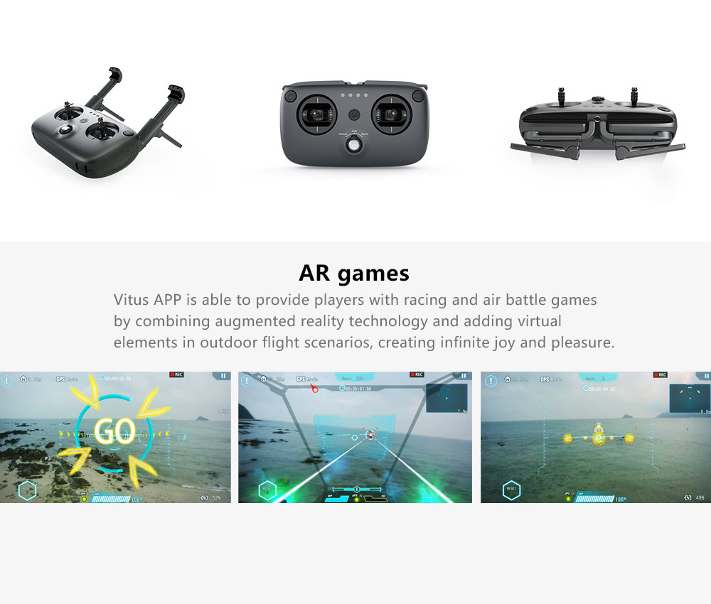 Walkera Vitus WIFI FPV Foldable UHD 4K Camera Three-dimensional Obstacle Avoidance RC Aircraft RTF