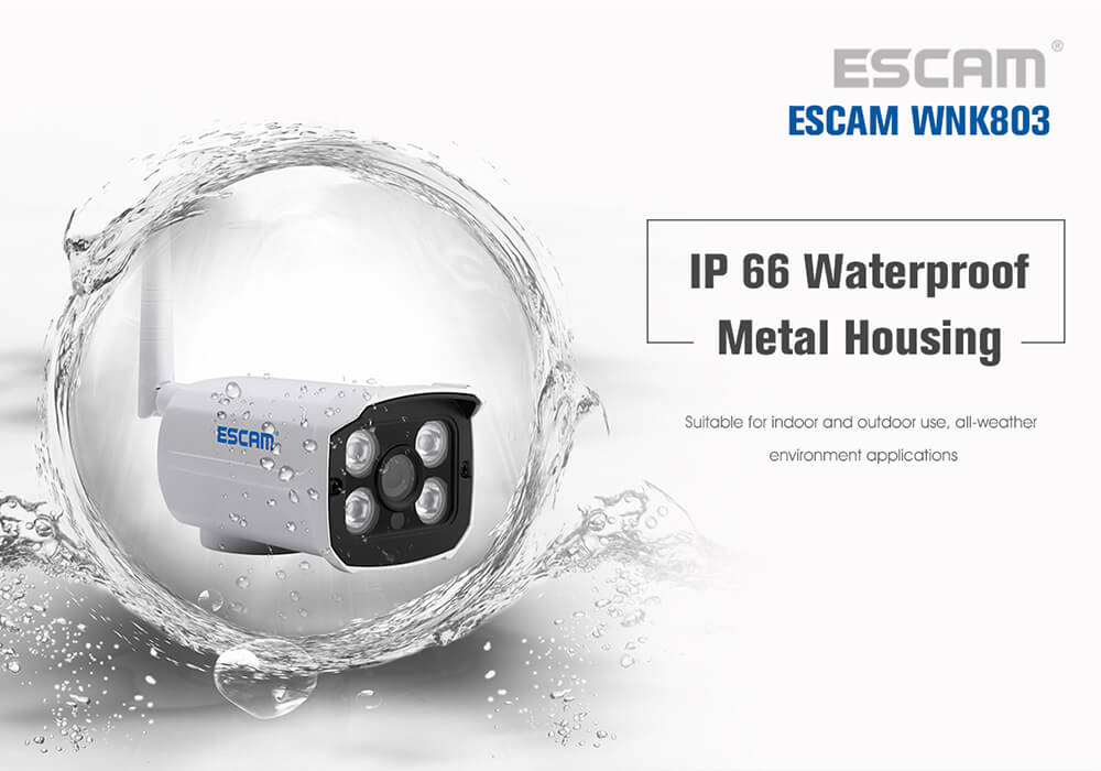 ESCAM WNK803 HD 720P 8CH WiFi NVR Kit WiFi Connetion Motion Detection Water-resistant IP Camera