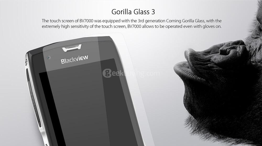 [HK Stock]Blackview BV7000 5.0 Inch Smartphone  IP68 Waterproof FHD Screen 2GB 16GB MT6737T 8.0MP Cam Android 7.0 Touch ID NFC - Silver