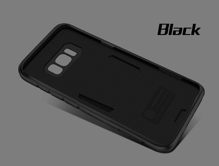 Nillkin Defendor 4 TPU Case Bracket Holder Shockproof Back Cover For Samsung Galaxy S8 Plus - Black