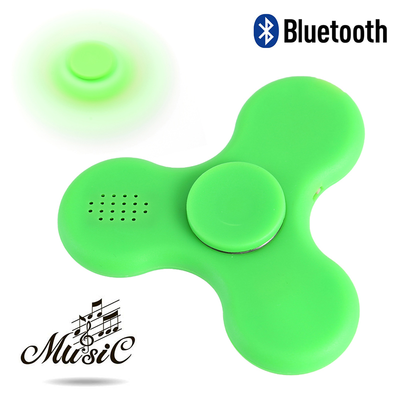 Fidget Hand Spinner LED Light Bluetooth Speaker Music Focus Toy - Blue