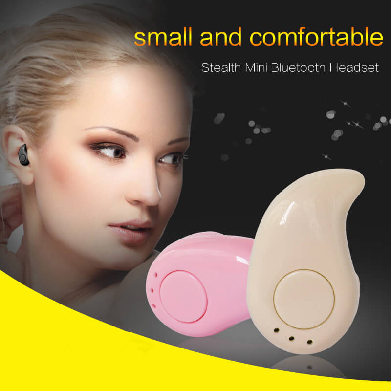 S530 Wireless Bluetooth In-ear Stereo Earphone Headset with Microphone - White