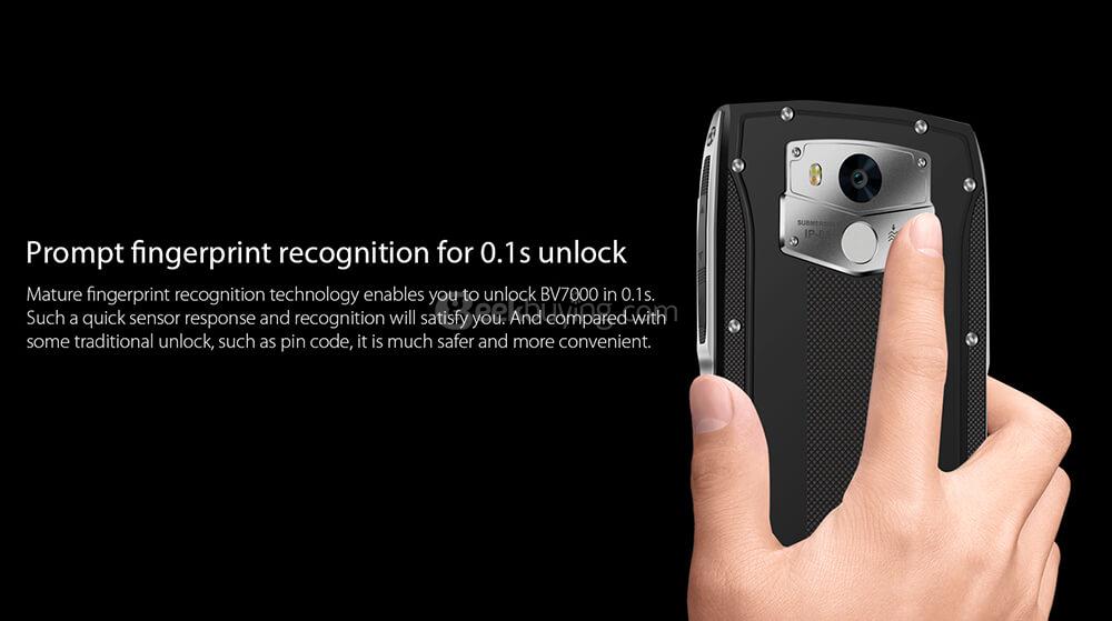 [HK Stock]Blackview BV7000 5.0 Inch Smartphone  IP68 Waterproof FHD Screen 2GB 16GB MT6737T 8.0MP Cam Android 7.0 Touch ID NFC - Silver