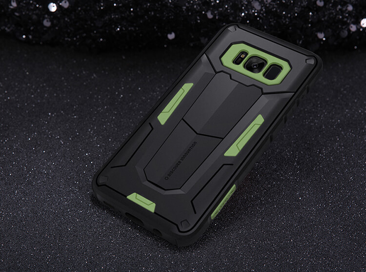 Nillkin Defendor 4 TPU Case Bracket Holder Shockproof Back Cover For Samsung Galaxy S8 - Black