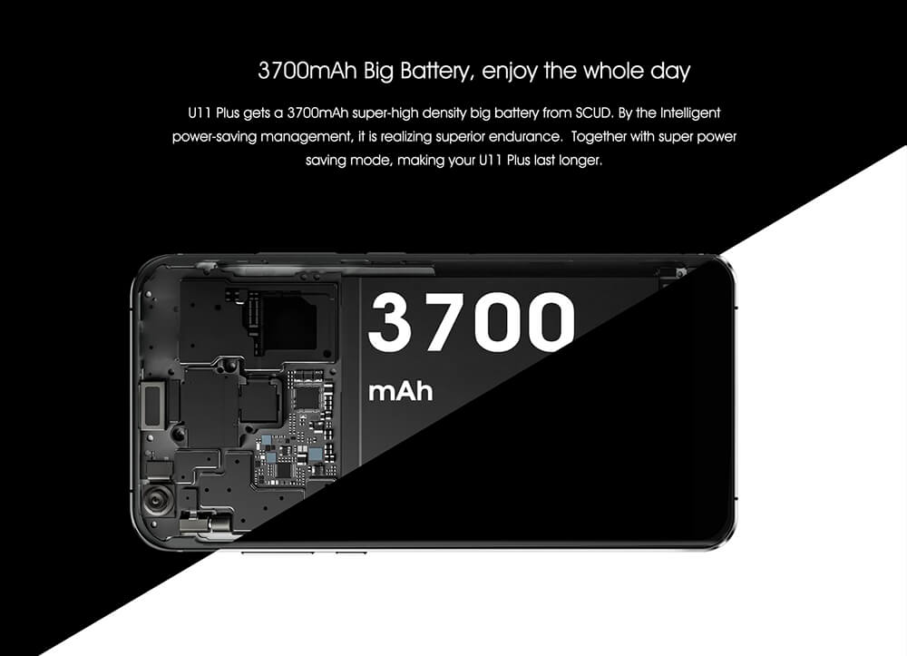 [HK Stock]Oukitel U11 Plus 5.7 Inch Smartphone FHD Screen 4GB RAM 64GB ROM MT6750T Octa Core 13.0MP Cam Android 7.0 Touch ID 3700mAh - White