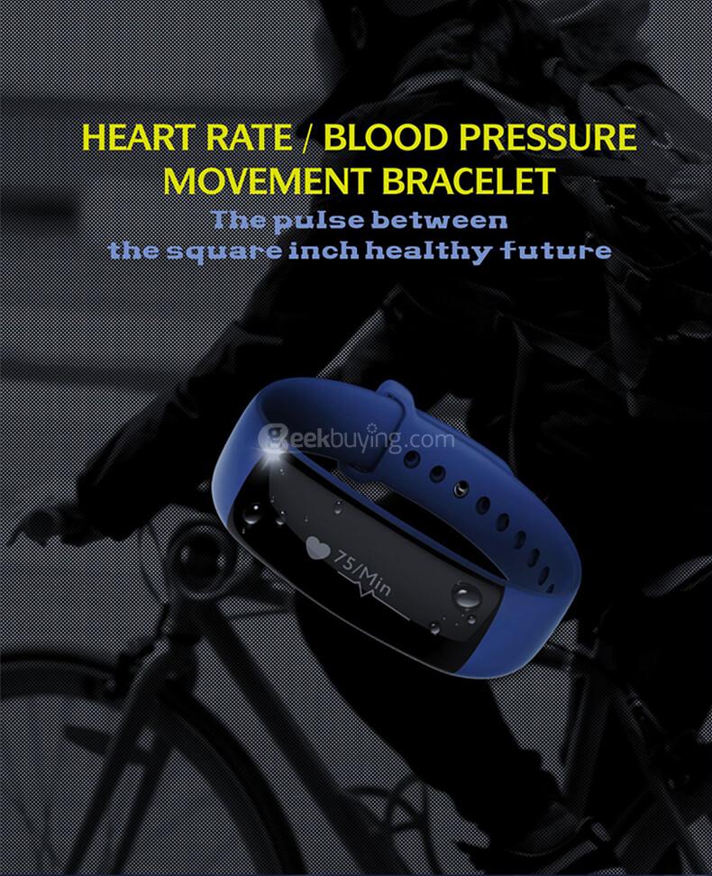 Makibes M88 Smart Band Bluetooth IP67 Water Resistant Heart Rate Blood Pressure Monitor Health Tracker Compatible with iOS Android - Orange