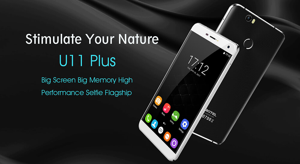 [HK Stock]Oukitel U11 Plus 5.7 Inch Smartphone FHD Screen 4GB RAM 64GB ROM MT6750T Octa Core 13.0MP Cam Android 7.0 Touch ID 3700mAh - White