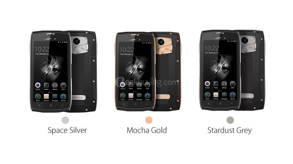 [HK Stock]Blackview BV7000 5.0 Inch Smartphone  IP68 Waterproof FHD Screen 2GB 16GB MT6737T 8.0MP Cam Android 7.0 Touch ID NFC - Silver