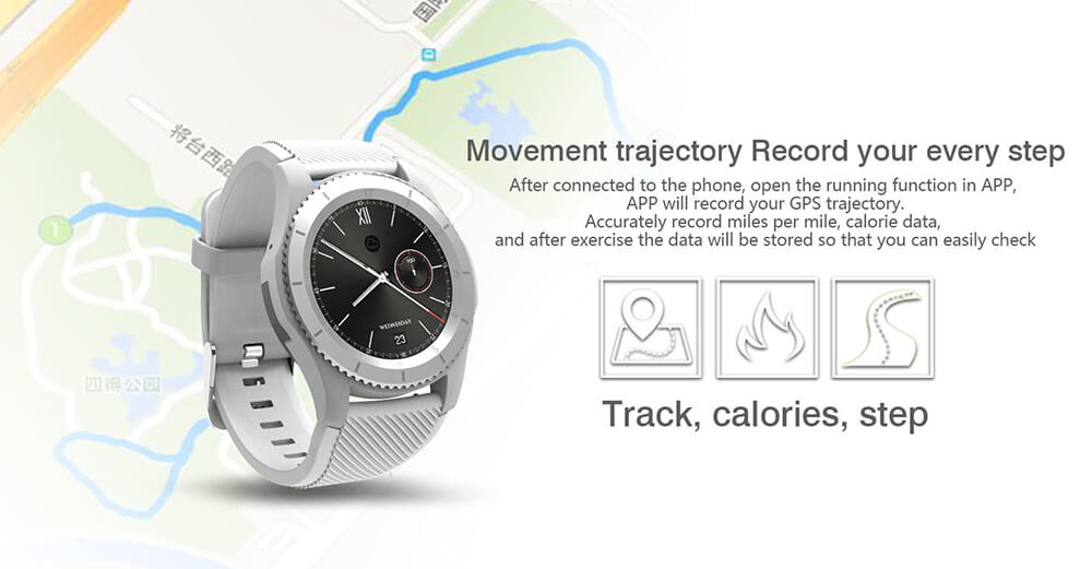 No.1 G8 Smart Watch Phone MTK2502 Bluetooth 4.0 SIM Card Call Message Reminder Heart Rate Monitor Compatible with Android IOS - Green