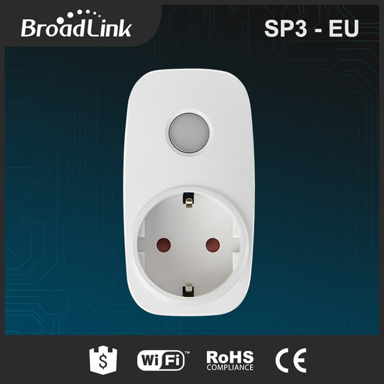 Broadlink SP3S Smart Plug WiFi Connection SPcc Contros  APP Remote Control Muti-timer With Power Detection - EU Plug