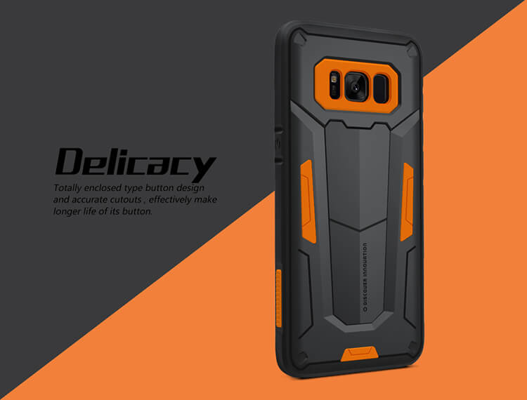 Nillkin Defendor 4 TPU Case Bracket Holder Shockproof Back Cover For Samsung Galaxy S8 - Black