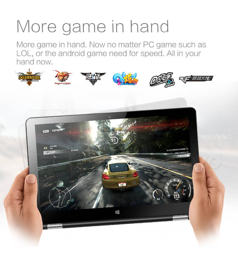 Voyo VBook V2 2in1 Tablet 11.6 Inch 4GB RAM 64GB ROM Windows 10 Intel Celeron N3450 Quad Core 2.2GHz 1080P Camera Wifi - Gold