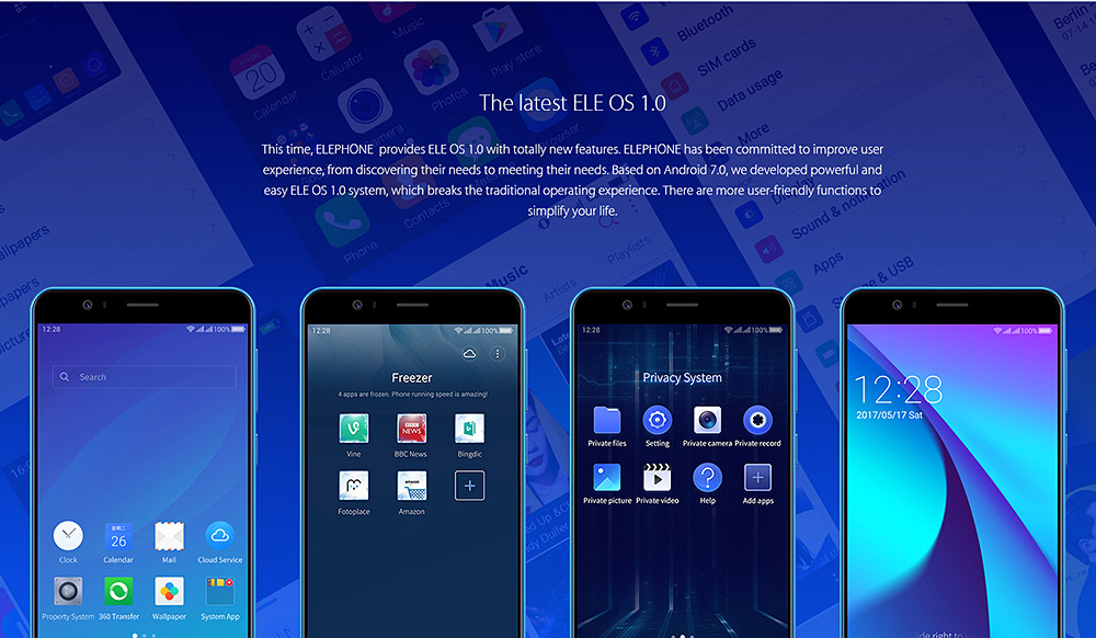 [HK Stock]elePhone P8 Mini 5 Inch Smartphone 2.5D Sharp FHD Screen 4GB 64GB MT6750T Octa Core 13.0MP Android 7.0 Touch ID Metal Body Dual Rear Camera - Red