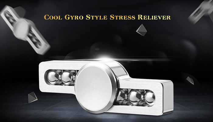 Fidget Hand Spinner Bi-spinner Metal 6 Steel Ball Funny Stress Relievers - Gold