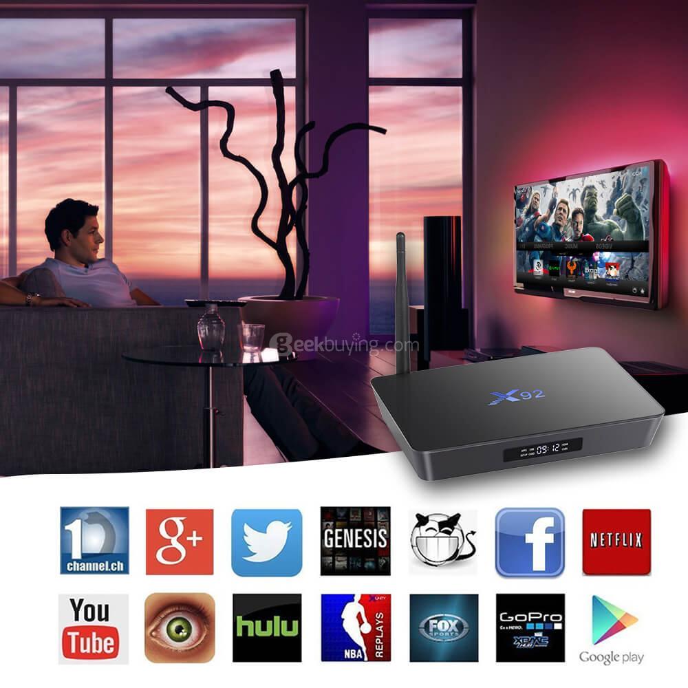 X92 Amlogic S912 KODI 17.1 4K 60FPS TV BOX Android 3G/32G 802.11ac WIFI Bluetooth Gigabit LAN