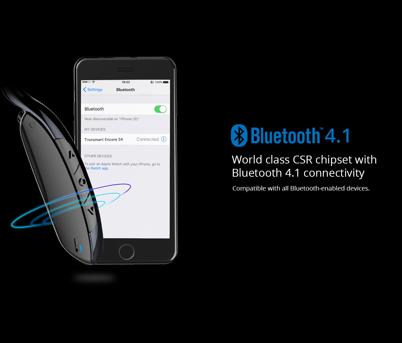 Tronsmart Encore S4 Active Noise-Cancelling Bluetooth Headphones with Neckband
