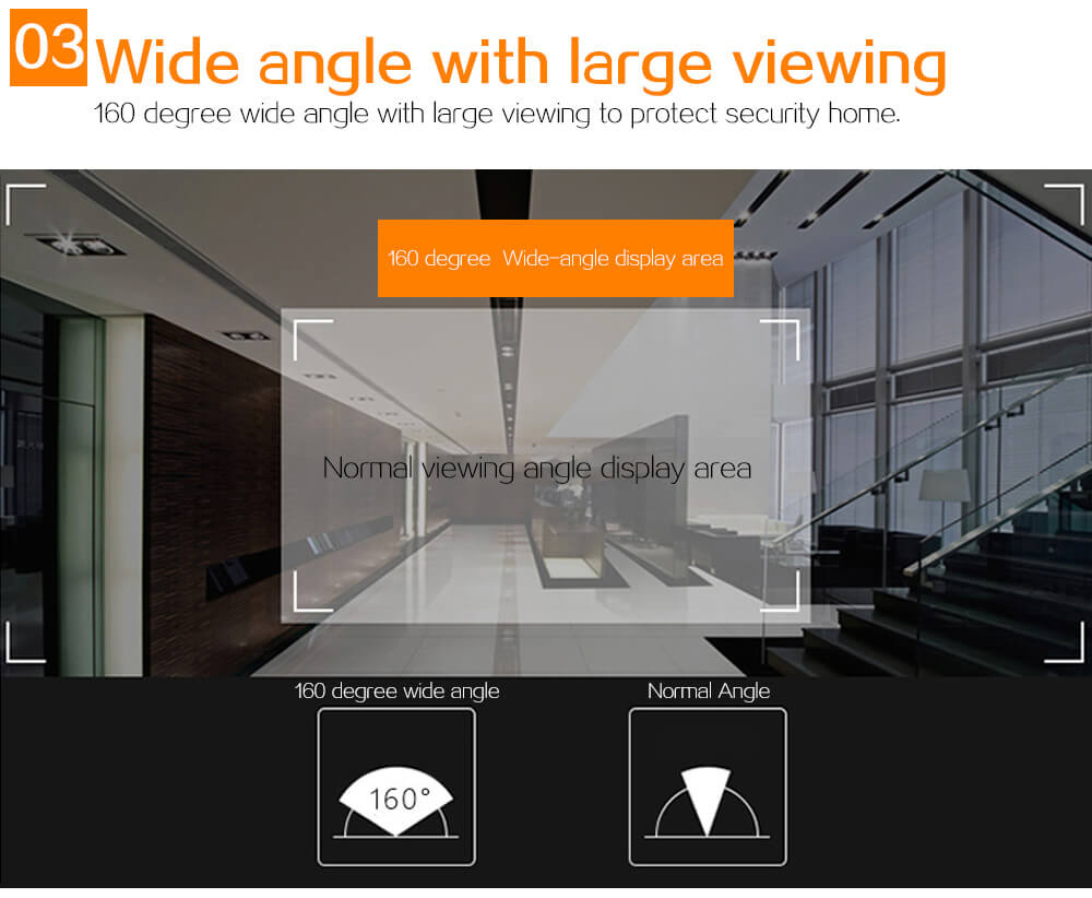 Danmini YB-35AHD-M Door Security Camera 3.5"Digital Peephole Door Viewer 2.0MP Security Camera -Gold