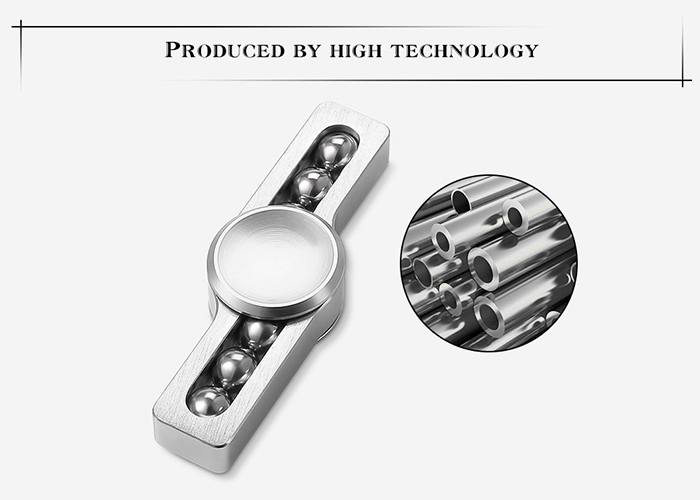 Fidget Hand Spinner Bi-spinner Metal 6 Steel Ball Funny Stress Relievers - Gold