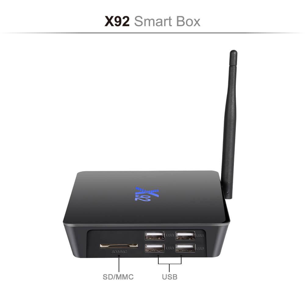 X92 Amlogic S912 KODI 17.1 4K 60FPS TV BOX Android 3G/32G 802.11ac WIFI Bluetooth Gigabit LAN