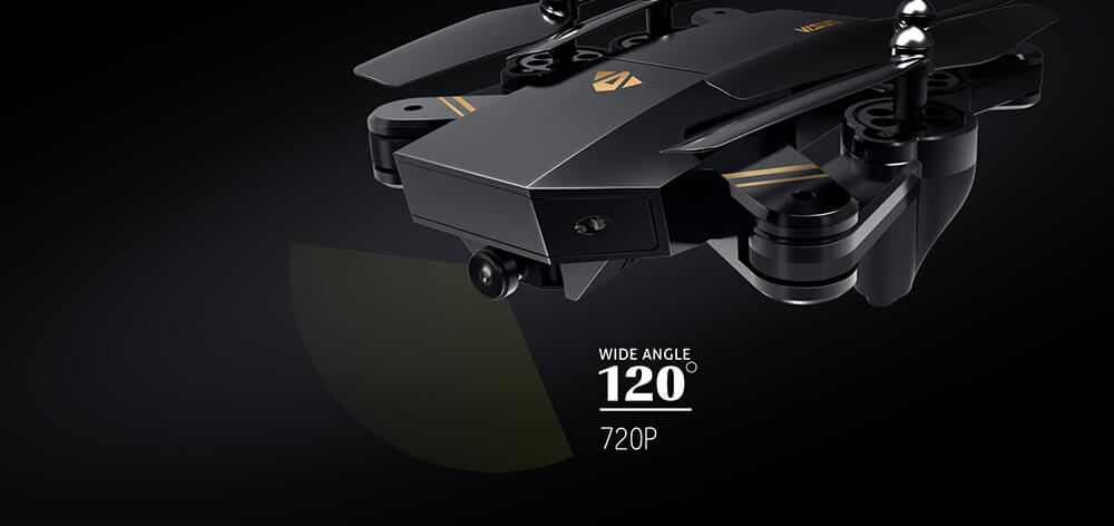 VISUO XS809HW 720P WIFI FPV Foldable Arm With Wide Angle Camera High Hold Mode RC Quadcopter RTF - Black