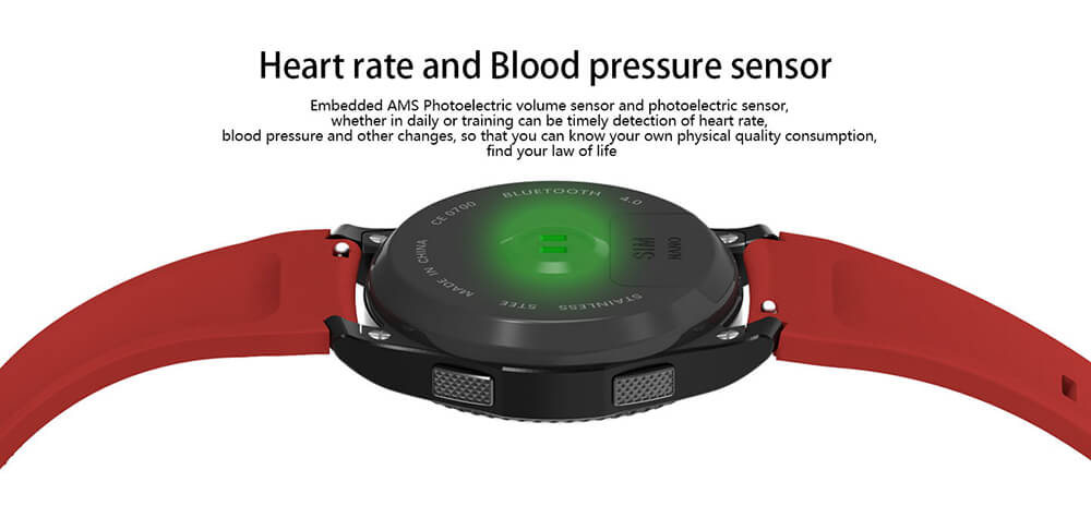 No.1 G8 Smart Watch Phone MTK2502 Bluetooth 4.0 SIM Card Call Message Reminder Heart Rate Monitor Compatible with Android IOS - White