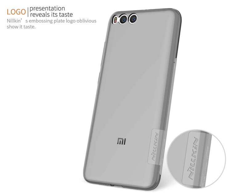 Nillkin Transparent TPU Case Protective Back Cover For Xiaomi Mi6 - Gray