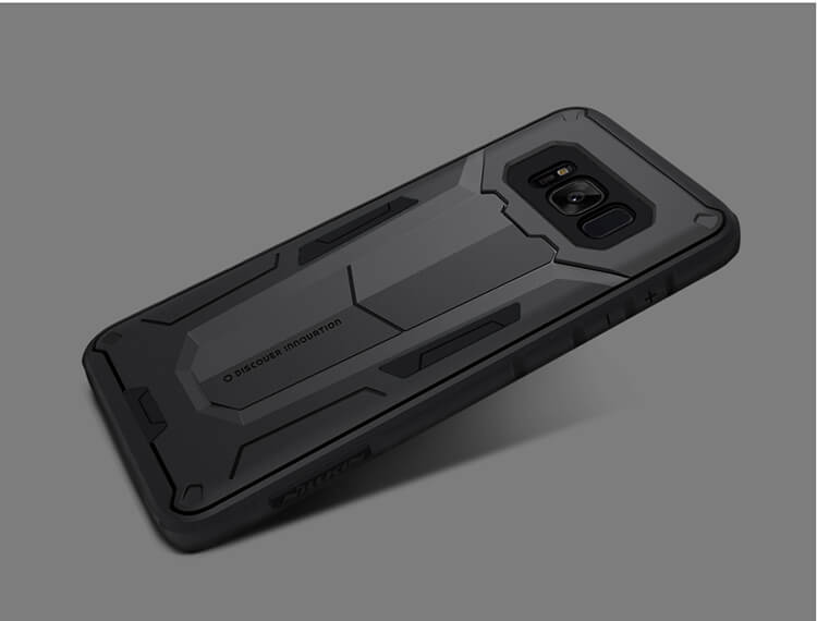 Nillkin Defendor 4 TPU Case Bracket Holder Shockproof Back Cover For Samsung Galaxy S8 Plus - Black