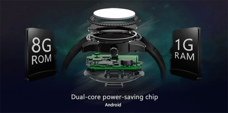 NO.1 D7 Android Smart Watch MTK6572 1.3 Inch 1GB RAM 8GB ROM IP65 Pedometer Heart Rate Monitor Bluetooth WiFi NFC Connection - Black