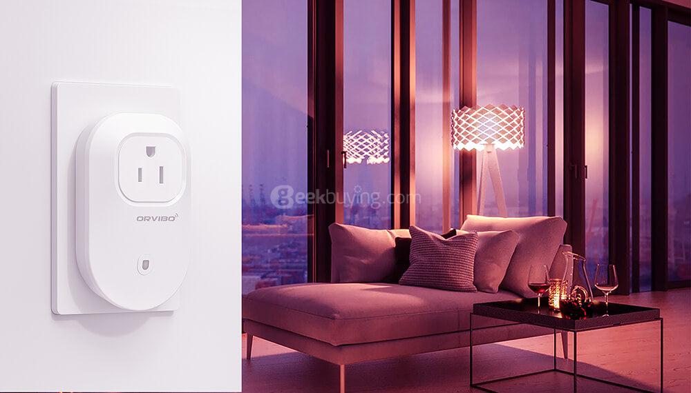 Orvibo S25US Wifi Smart Plug Works with Amazon Alexa Control Devices from Anywhere Wireless Switch with APP -White/US Plug