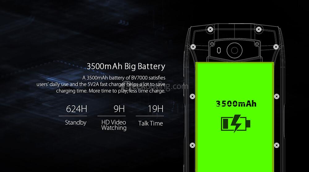 [HK Stock]Blackview BV7000 5.0 Inch Smartphone  IP68 Waterproof FHD Screen 2GB 16GB MT6737T 8.0MP Cam Android 7.0 Touch ID NFC - Silver