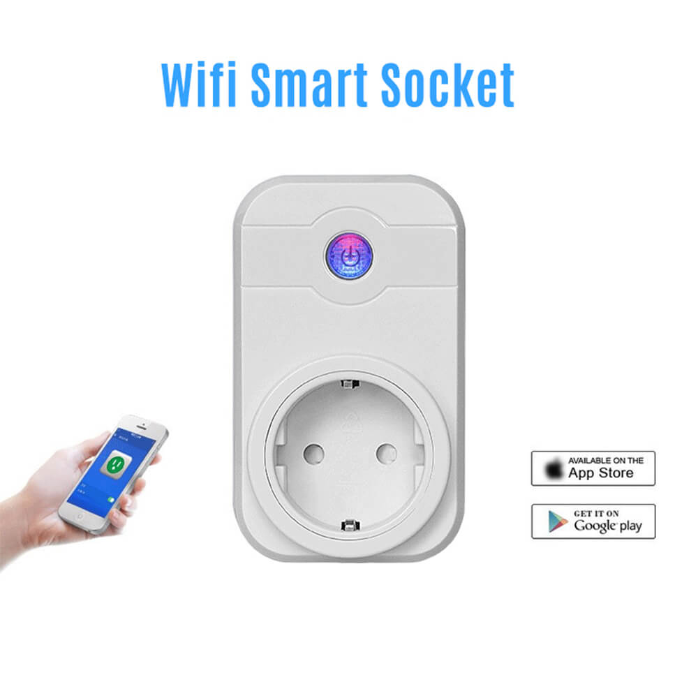 Wifi Smart Plug Works with Amazon Alexa Control Devices Wireless Switch with APP- EU Plug