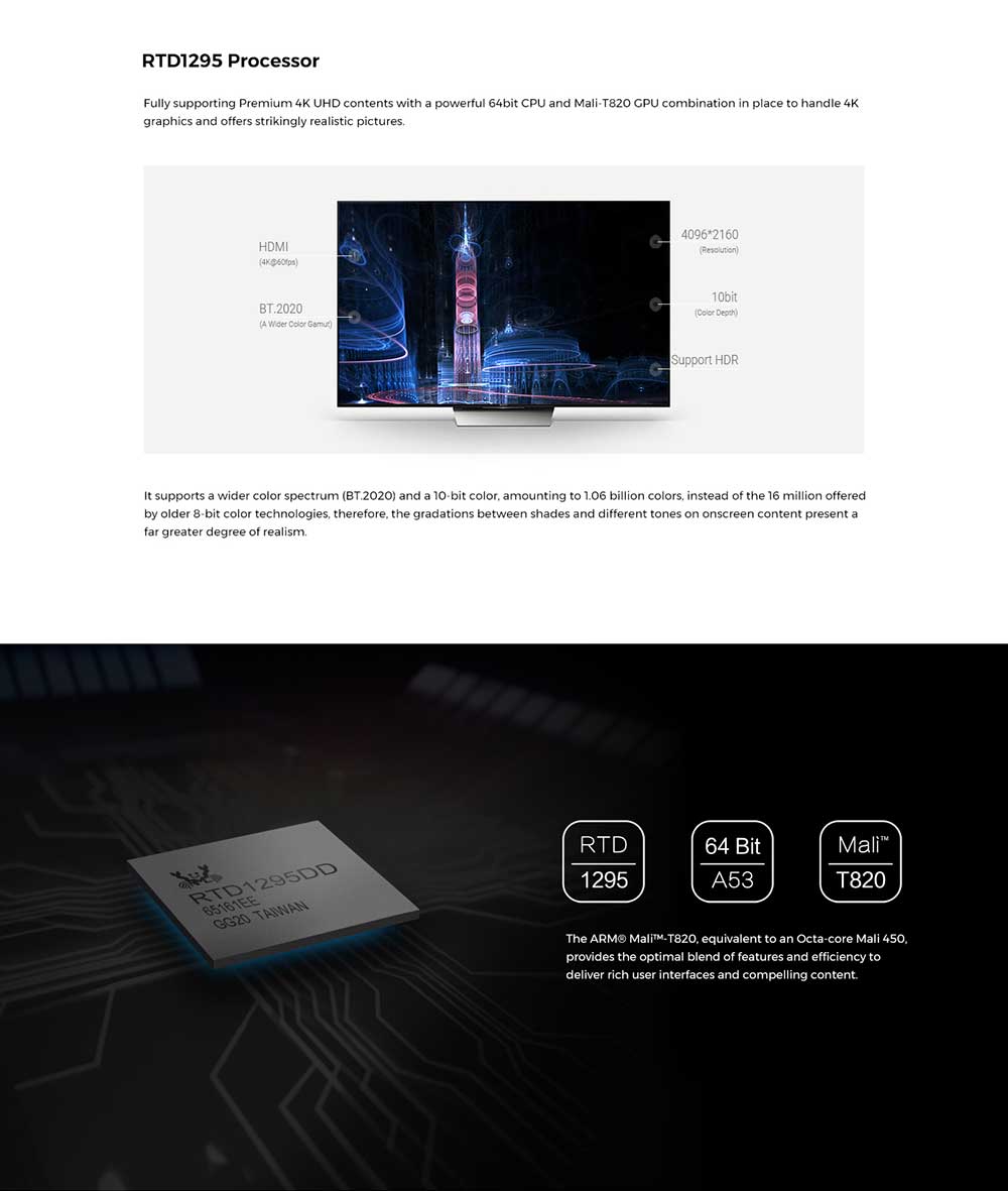 Bundle ZIDOO X9S Realtek RTD1295 Android 6.0 OpenWRT(NAS) TV BOX  + Tronsmart TSM01 EN Air Mouse