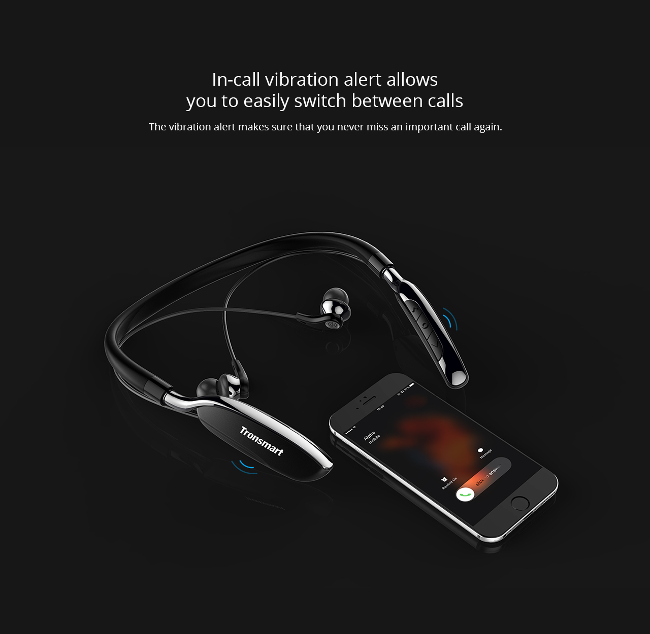 Tronsmart Encore S4 Active Noise-Cancelling Bluetooth Headphones with Neckband