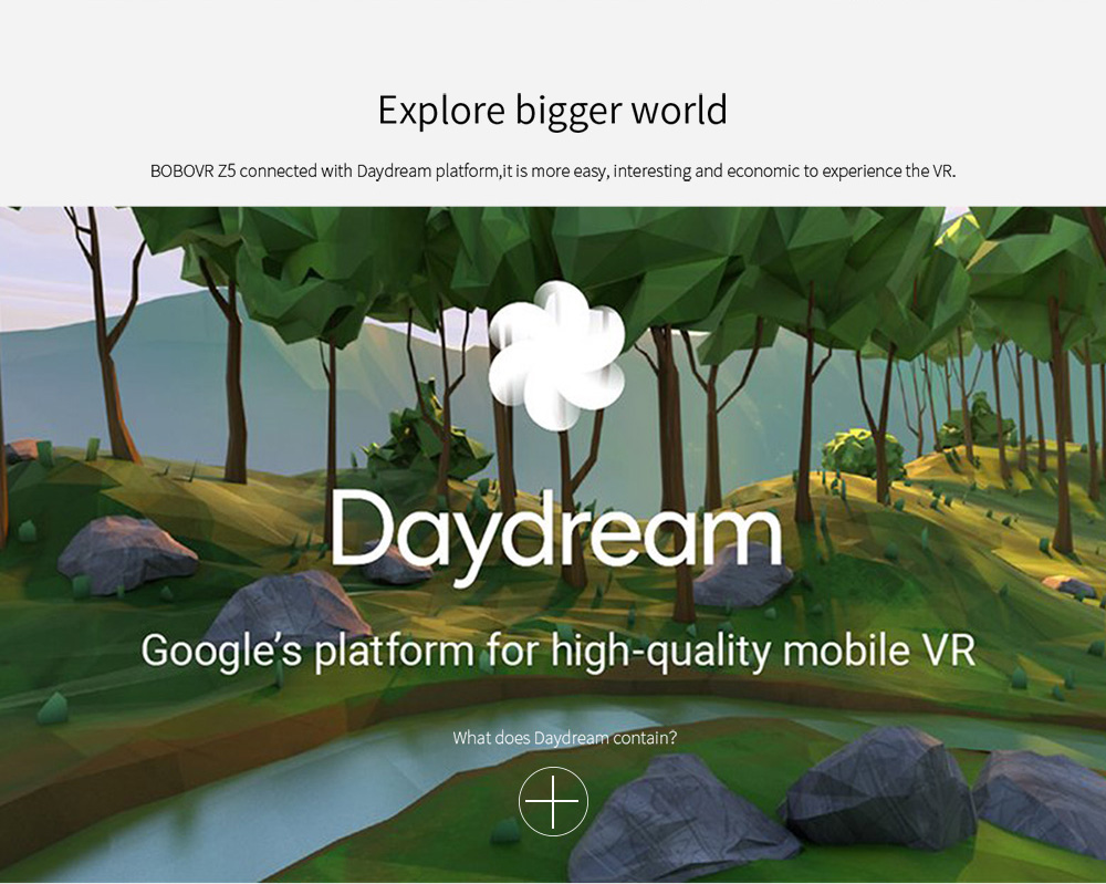 BOBOVR Z5 3D VR Headset with Daydream Gamepad FOV120 IPD Focus Adjustable