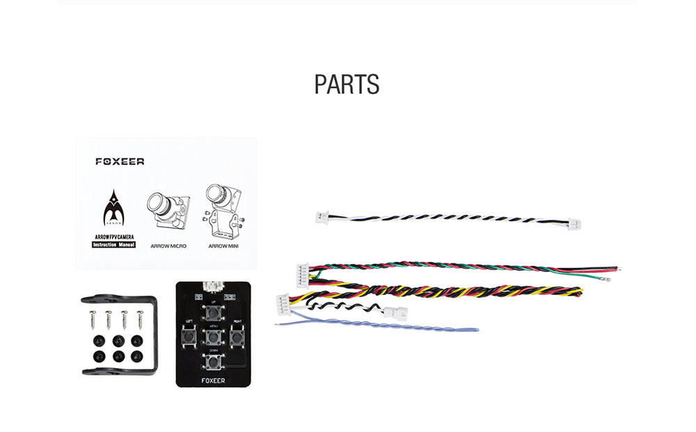 Foxeer Micro Arrow FOV 150 Degree 600TVL 1/3 Sony SUPER HAD II CCD FPV Camera with Upgraded OSD PAL - Blue
