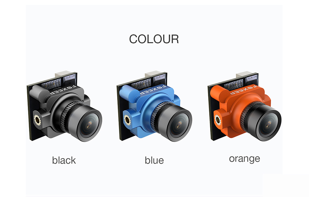 Foxeer Micro Arrow FOV 150 Degree 600TVL 1/3 Sony SUPER HAD II CCD FPV Camera with Upgraded OSD PAL - Blue