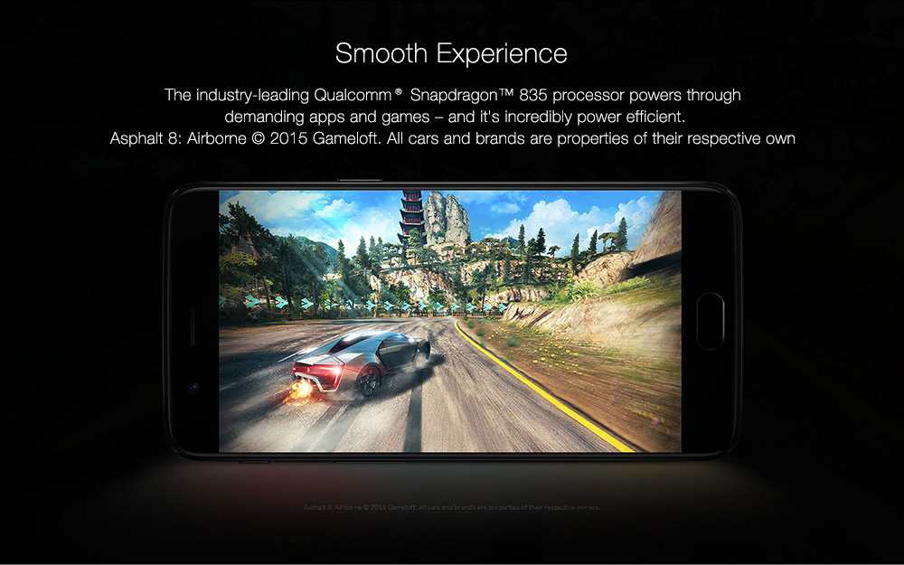 [Official Global ROM]OnePlus 5 5.5 Inch Smartphone FHD 6GB 64GB Snapdragon 835 Octa Core 20.0MP + 16.0MP Dual Rear Cam Android 7.1 NFC Dash Charge Touch ID Type C - Slate Gray